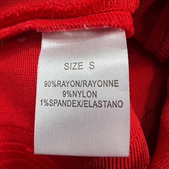 House Of CB London Red Bodycon Halter Dress With Cross Back Red Hot Size Small - Picture 5 of 11